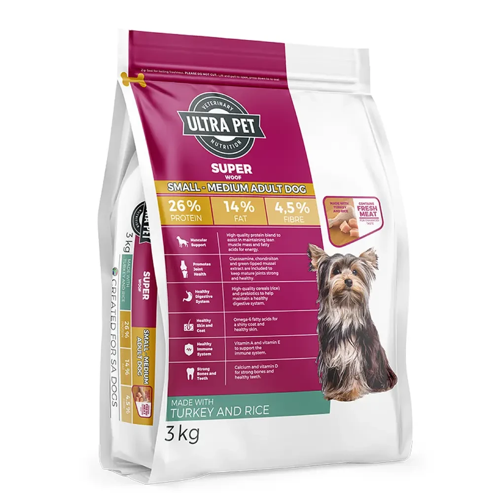 ULTRA PETSuperwoof Small to Medium Adult  Turkey and Rice